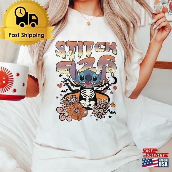 Other - Retro Floral Stitch And Angel Halloween Shirts Disney Shirt Lilo T-Shirt